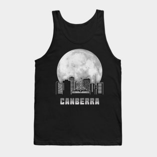 Canberra Australia Skyline Full Moon Tank Top